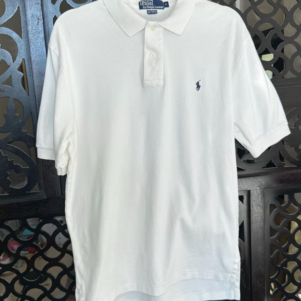 Vintage POLO RALPH LAUREN White Short Sleeve Shirt Size-Men’s Small - Picture 4 of 8